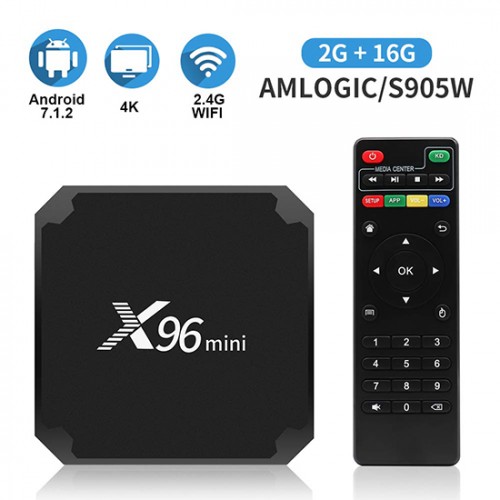 X96 Mini Android 7.1 TV BOX Amlogic S905W Quad Core Support H.265 UHD 4K 2.4GHz WiFi X96mini  image