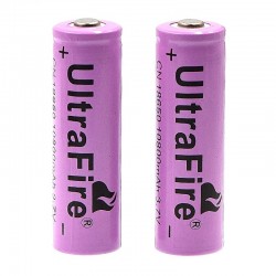 Ultrafire Rechargable Li-ion Battery 18650 10800mAh 3.7V Set of 2pcs