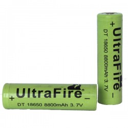Ultrafire Rechargable Li-ion Battery 18650 8800mAh 3.7V Set of 2pcs