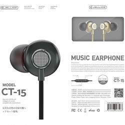 Jellico CT-15 wired Audio and Microphone Earphone 