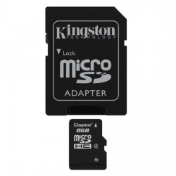 Kingston Technology SDC4/8GB - Kingston (8GB) MicroSDHC Card (Class 4) Single Pack with Adaptor