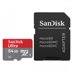 SanDisk Mobile Ultra Micro SD SDXC Memory Card UHS-1 A1 100MB/s with SD Card Adapter - 64GB