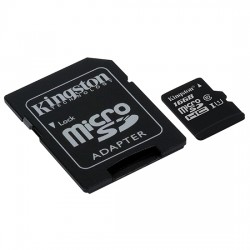Kingston Canvas Select MicroSDHC Memory Card 80MB/s UHS-1 Class 10 with Adapter - 16GB