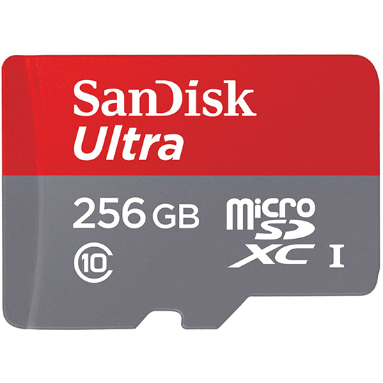SanDisk 256GB Ultra MicroSDXC UHS-I Memory Card with Adapter