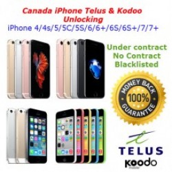 Apple iPhone Unlocking Service Telus and Koodo