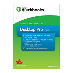 QuickBooks® Desktop Pro 2018, 1-User License, English