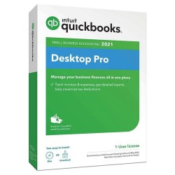 QuickBooks® Desktop Pro 2021, 1-User License, English, Canadian Version Only, Disc and Download Version